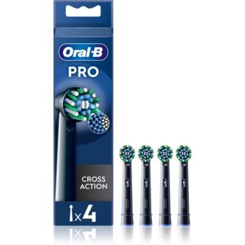 Oral B PRO Cross Action náhradní hlavice pro zubní kartáček Black 4 ks