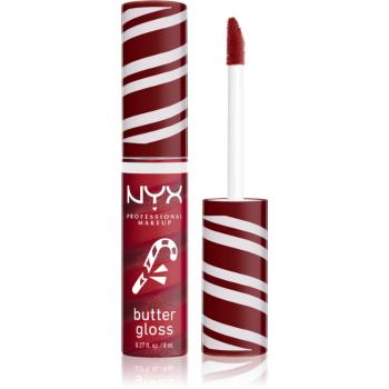 NYX Professional Makeup Holiday Butter Gloss ajakfény árnyalat 04 Peppermint Swirl 8 ml