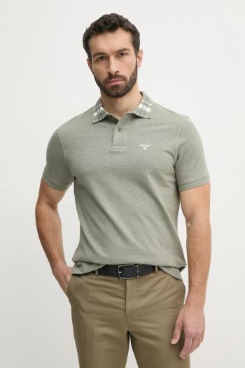 Bavlnené polo tričko Barbour Trematon Tailored Fit Polo Shirt pánske, zelená farba, jednofarebné, MML1452