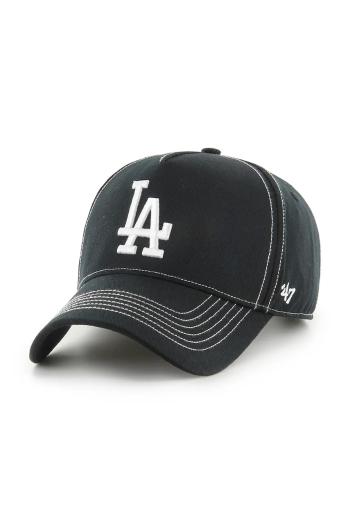 Bavlnená šiltovka 47 brand MLB Los Angeles Dodgers čierna farba, jednofarebná, B-CONDT12GWS-BK