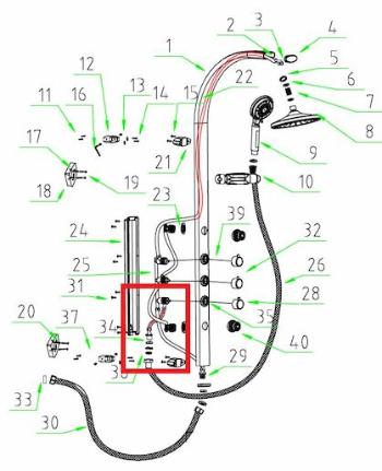 ND Anima Easyshower propojovací hadička 5 NDESHAD5