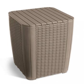 Záhradný stolík / úložný box Dekorhome