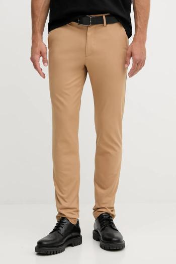 Nohavice BOSS zelená farba, strih chinos, 50543945