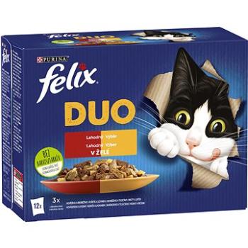 Felix Fantastic DUO kurča a ľadvinky, hovädzie a hydinové, morka a pečeň, jahňacie a teľacie 12× 85 (7613039758083)