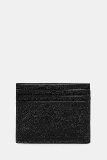 Kožené puzdro na karty Calvin Klein čierna farba, LV04D1100G
