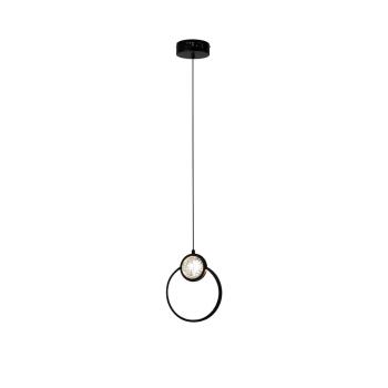 Závesná lampa LACRIMA 20cm čierna 15W LED 3000K biely kryt