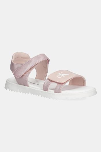 Detské sandále Calvin Klein Jeans ružová farba, V1A2-82039