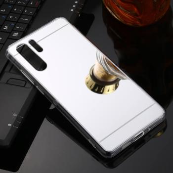 Zrkadlový silikónový kryt Huawei P30 Pro strieborný