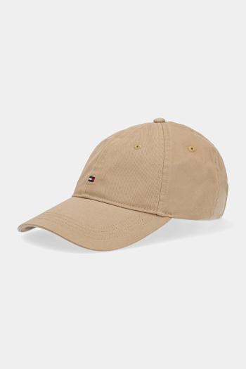 Bavlnená šiltovka Tommy Hilfiger zelená farba, jednofarebná, AW0AW17632
