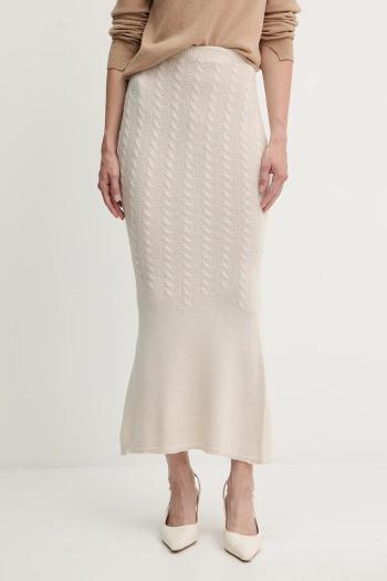 Sukňa Twinset béžová farba, maxi, puzdrová, 252TP3322