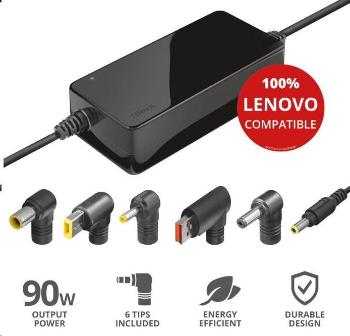 TRUST napájací adaptér MAXO pre notebooky LENOVO 90W, vr. koncoviek