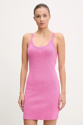 Šaty adidas Originals Rib Mini Dress ružová farba, mini, priliehavé, JI5750