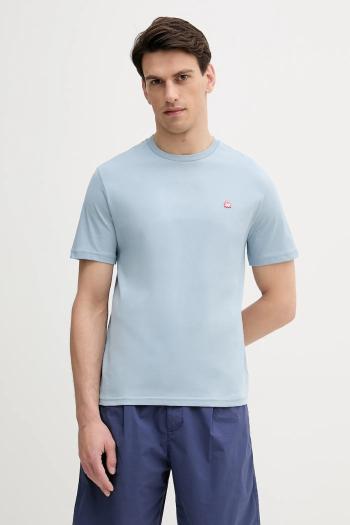 Bavlnené tričko United Colors of Benetton pánske, zelená farba, jednofarebné, 3MI5J1AF7