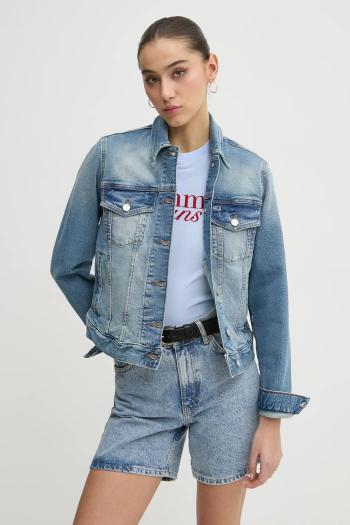 Rifľová bunda Tommy Jeans dámska, prechodná, DW0DW19858