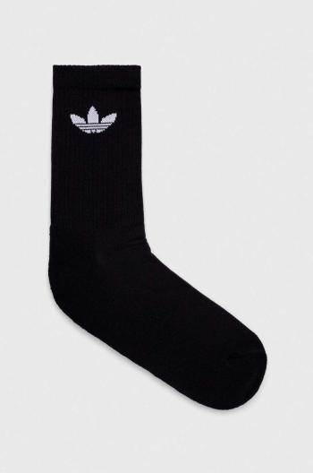Ponožky adidas Originals 3-pak čierna farba, IJ5613