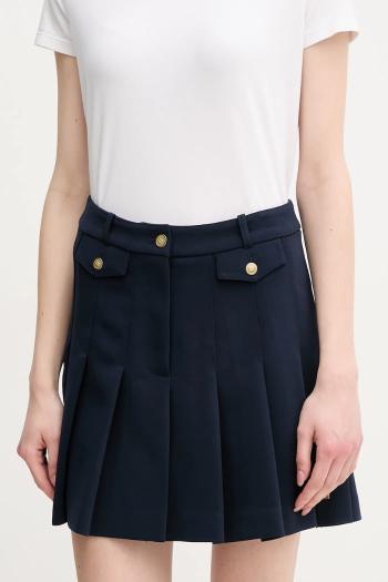 Sukňa Tommy Hilfiger tmavomodrá farba, mini, áčkový strih, WW0WW44731