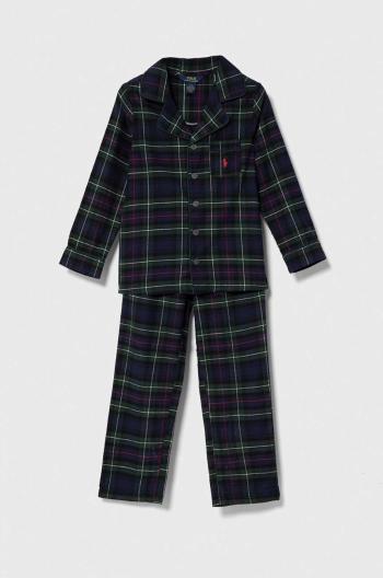Detské bavlnené pyžamo Polo Ralph Lauren zelená farba, vzorované