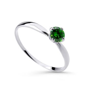 Cutie Diamonds Pôvabný prsteň z bieleho zlata so smaragdom DZ6726-2365-SM-X-2 54 mm