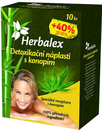 HERBALEX Detoxikačné náplasti s konopou 40% gratis 14 ks