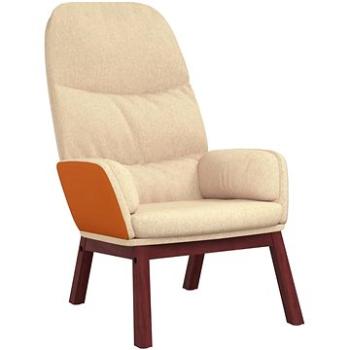 Relaxačné kreslo krémové textil, 341062