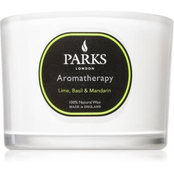 Parks London Aromatherapy Lime, Basil & Mandarin lumânare parfumată 80 g