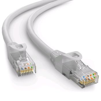 Kabel C-TECH CB-PP6-10 patchcord Cat6, UTP, šedý, 10m