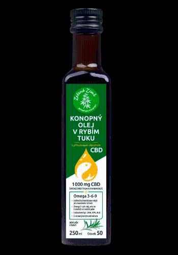 ZELENÁ ZEMĚ Konopný olej v rybím tuku s CBD 250 ml