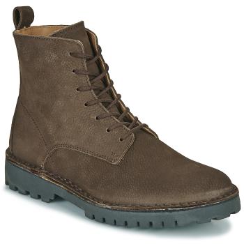 Selected  SLHRICKY NUBUCK LACE-UP BOOT B  Polokozačky Hnedá