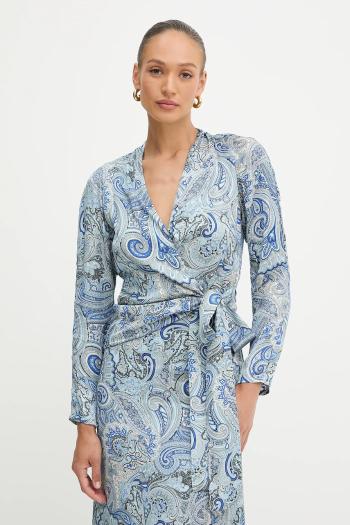 Blúzka Marciano Guess ALANIS modrá farba, vzorovaná, 5YGH11 7298A