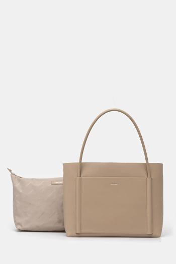 Kabelka Calvin Klein béžová farba, K60K613109