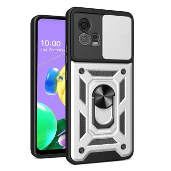 RING CAMERA Kryt s držiakom pre Motorola Moto G72 strieborný