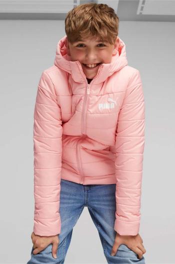 Detská bunda Puma ESS Hooded Padded Jacket oranžová farba