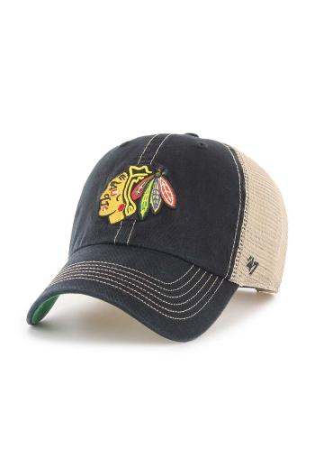 Šiltovka 47 brand NHL Chicago Blackhawks čierna farba, s nášivkou, H-TRWLR04GWP-BK