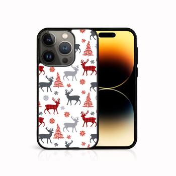 MY ART Kryt s vianočným dizajnom Apple iPhone 14 Pro DEER (068)