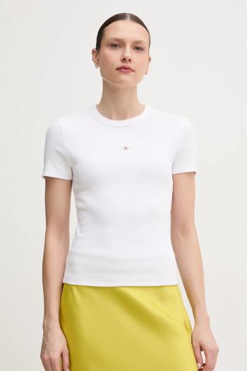 Tričko Calvin Klein Jeans dámske, biela farba, J20J225245