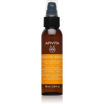 Apivita Keratin Repair Nourish Repair Hair Oil olej na vlasy pre suché a poškodené vlasy 100 ml