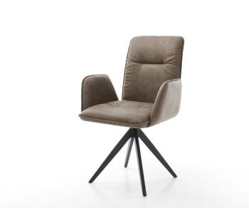 Vinja-Flex otočná stolička taupe vintage krížová základňa štvorcová