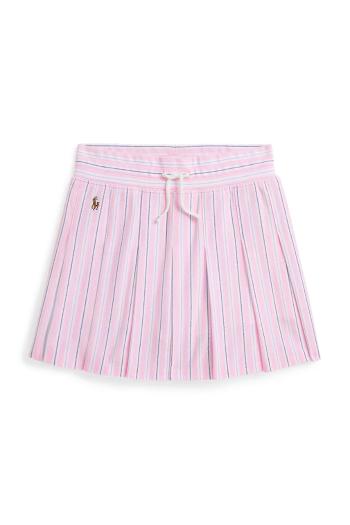 Sukňa Polo Ralph Lauren ružová farba, mini, áčkový strih, 313973119003