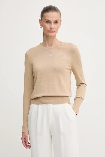 Sveter Dkny béžová farba, ľahký, DJ5R0743