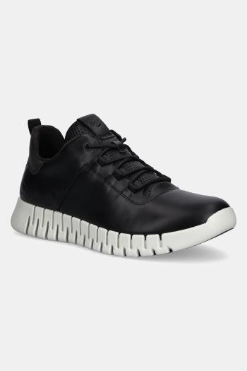 Kožené tenisky Ecco Gruuv Sneaker Lea pánske, čierna farba, 525204-51052