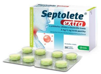 SEPTOLETE extra citrón a bazový kvet pastilky 16 pastiliek