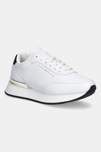 Kožené tenisky Tommy Hilfiger CHIC FASHION RUNNER biela farba, FW0FW08695