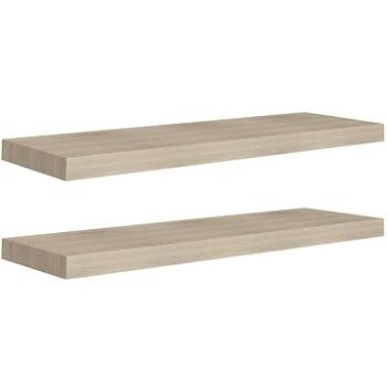 Shumee plávajúce nástenné 2 ks dub 80×23,5×3,8 cm MDF, 323878