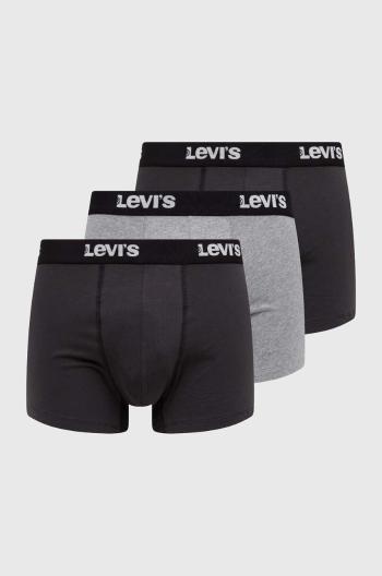 Boxerky Levi's 3-pak pánske, šedá farba