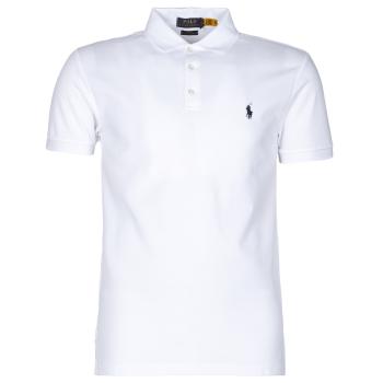 Polo Ralph Lauren  POLO CINTRE SLIM FIT EN COTON STRETCH MESH LOGO PONY PLAYER  Polokošele s krátkym rukávom Biela