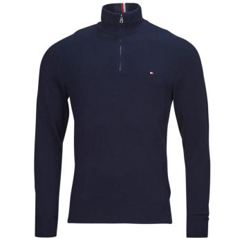 Tommy Hilfiger  PIMA ORG CTN CASHMERE ZIP MOCK  Svetre Námornícka modrá