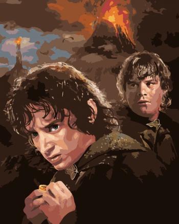 Zuty Maľovanie podľa čísel Frodo a Sam na Hore osudu (Pán prsteňov)