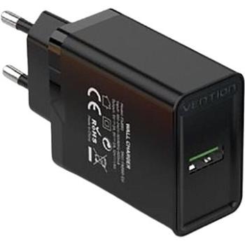 Vention 1-port USB Wall Quick Charger (18 W) Black (FABB0-EU)