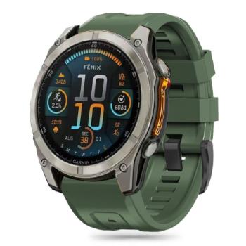 Tech-Protect Silicone remienok na Garmin Fenix 5S / 5S Plus / 6S / 6S Pro / 7S / 8 43mm, military green