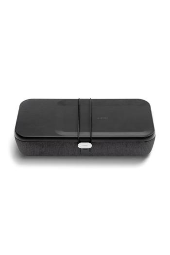 Prenosný kancelársky organizér s funkciou bezdrôtového nabíjania Orbitkey Nest v2 24 x 12 x 5 cm čierna farba
